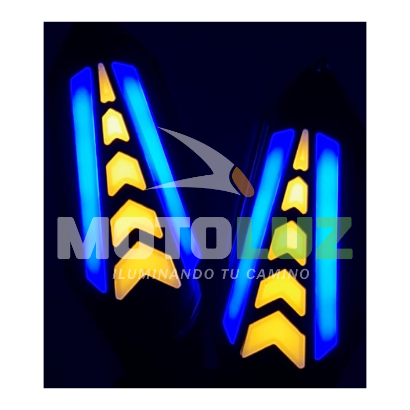 Direccionales LED I9 Azul/Ambar 12V