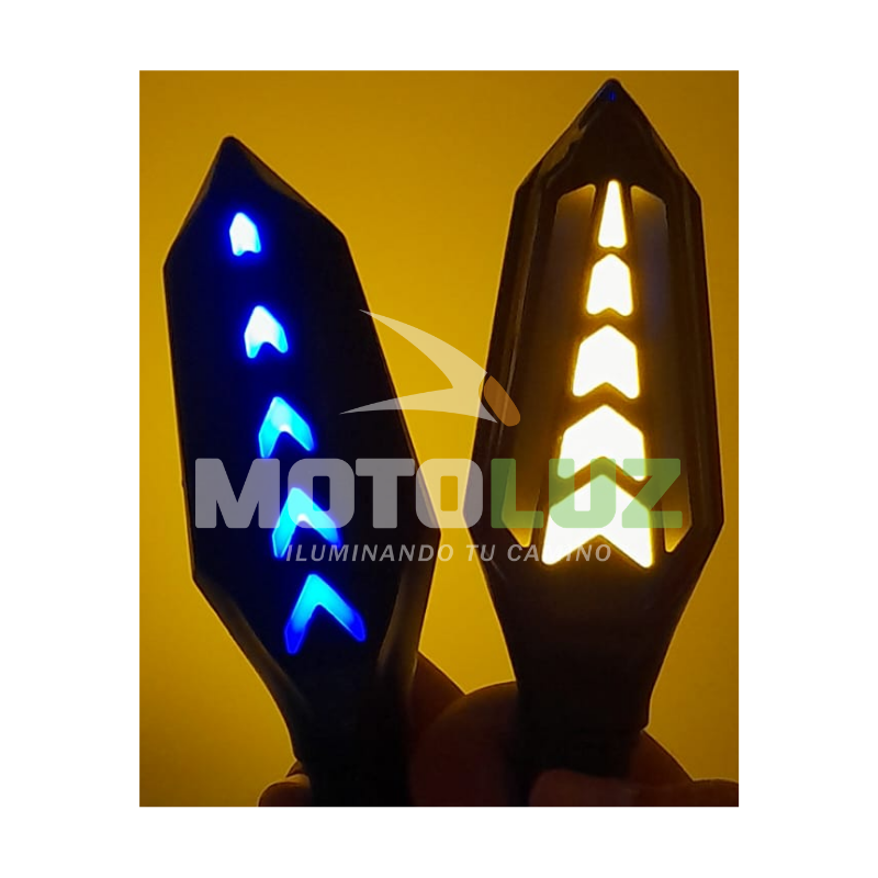 Direccionales LED I9 Azul/Ambar 12V
