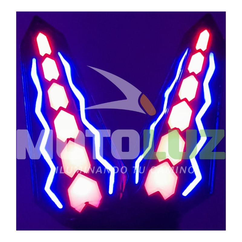 Direccionales LED I11 Azul/Rojo/Ámbar 12V