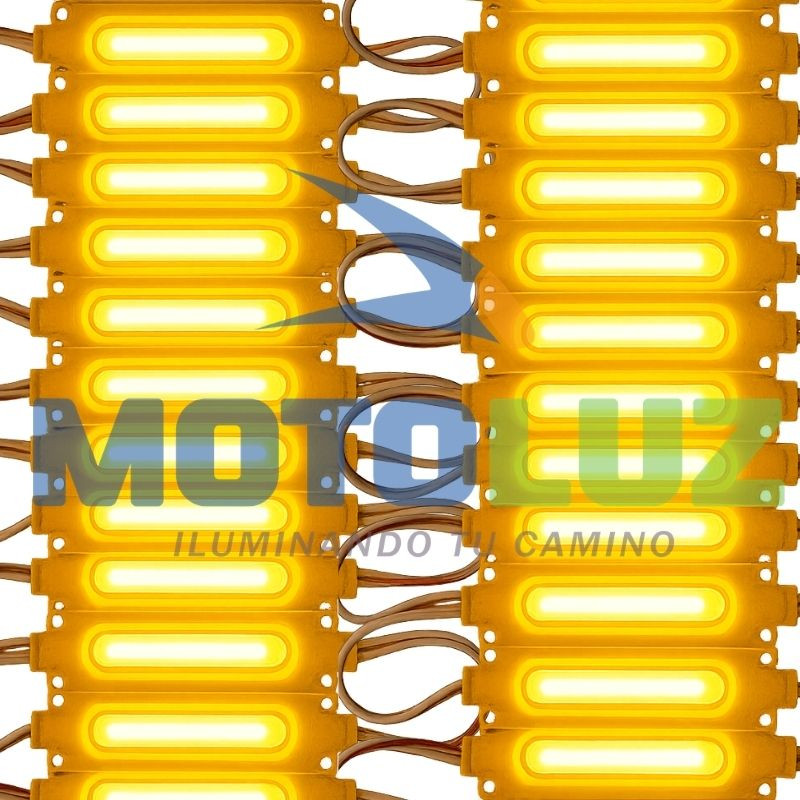 Capsulas led tira cob plancha en 12v ambar