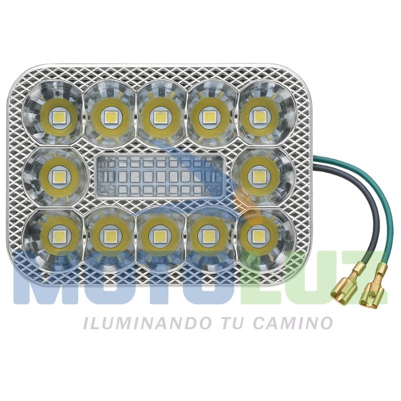 Foco delantero 15 leds cuadrado
