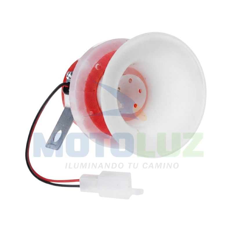 Alarma de retroceso blanca 12v.