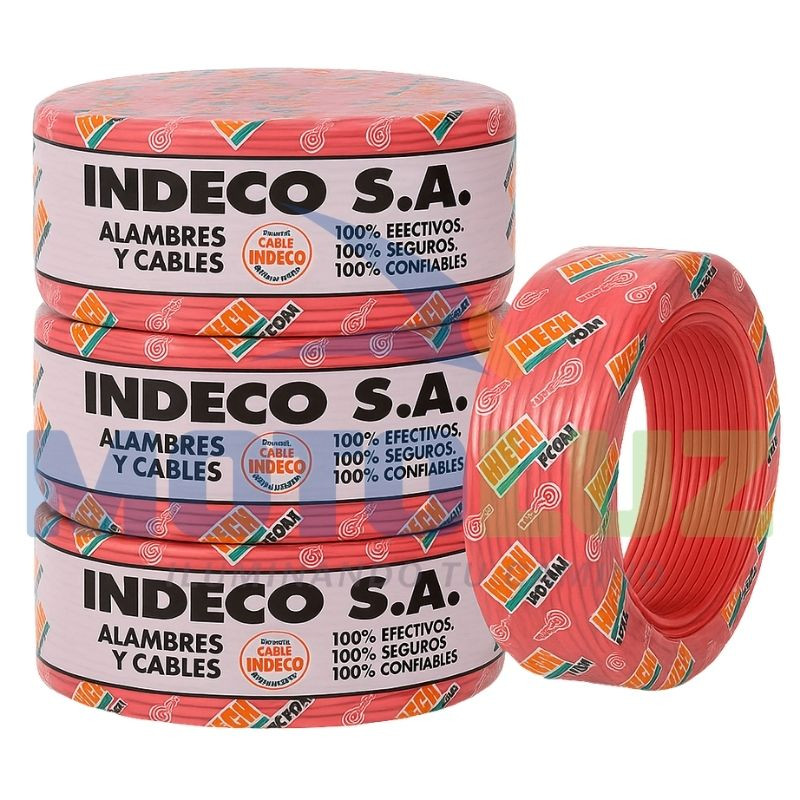 Cable indeco #18 color rojo