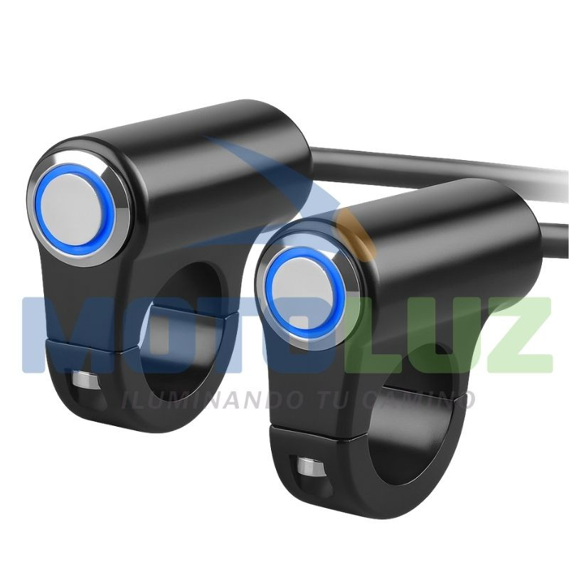 Interruptor led para moto 3 cables de aluminio