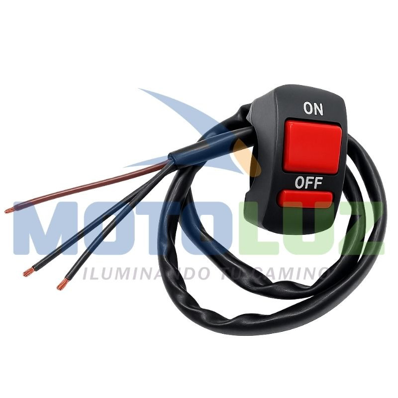 Interruptor de de 2 golpes base timon (3 cables)