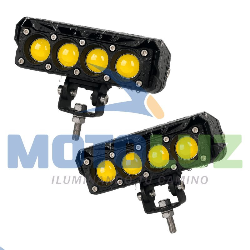 Luces exploradoras de 4 lupas para motos
