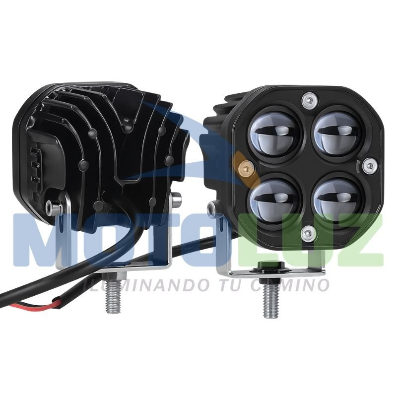 Exploradoras 4x4 led cuadradas para moto