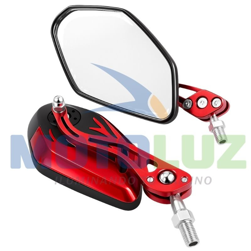 Par de espejos modelo dragon rojo