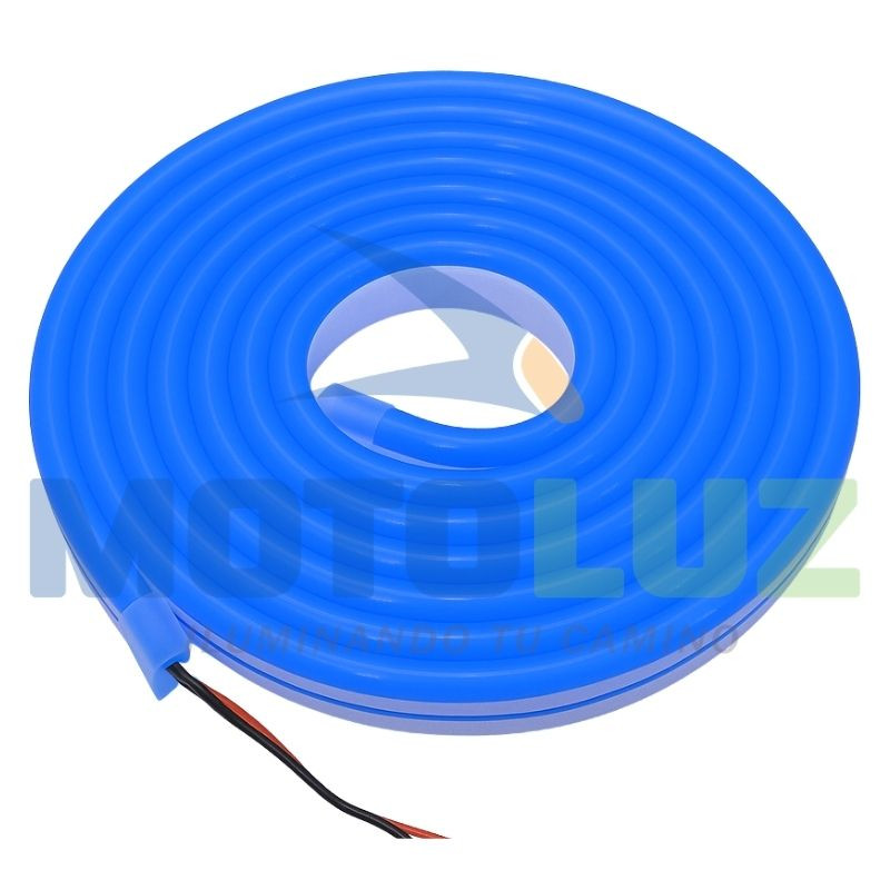 Cinta tira led neon rollo 5 mts-azul