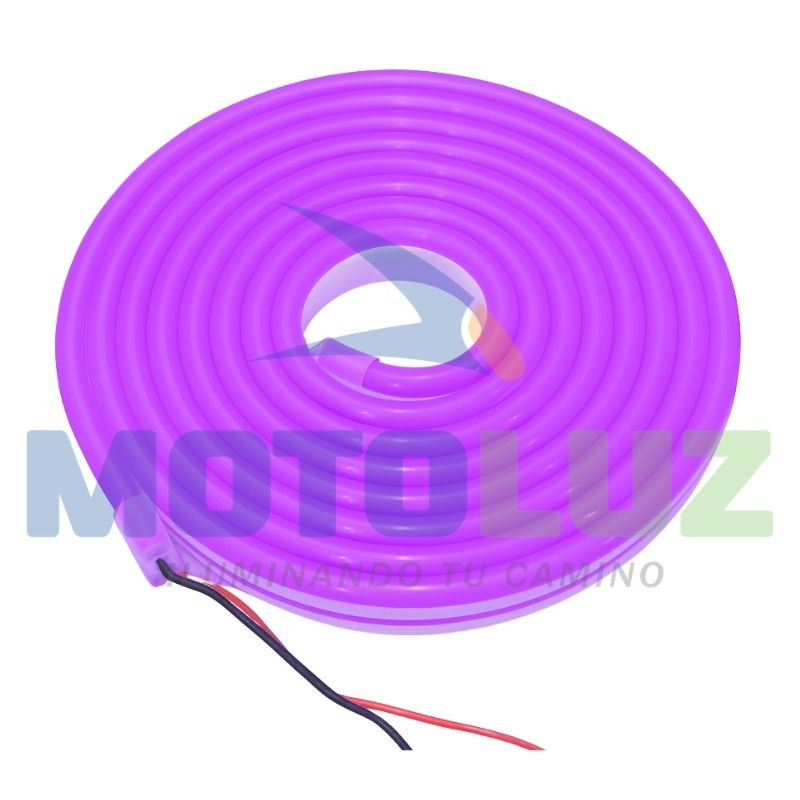 Cinta led neón flex 12v 5mts lila