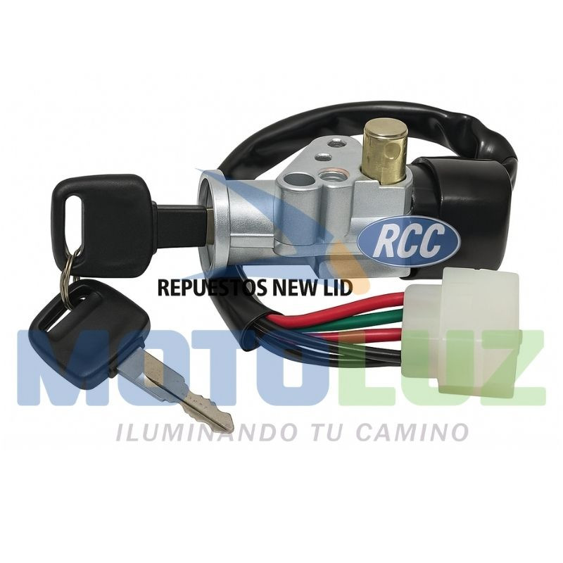 Chapa contacto c110 de 4 cables para moto