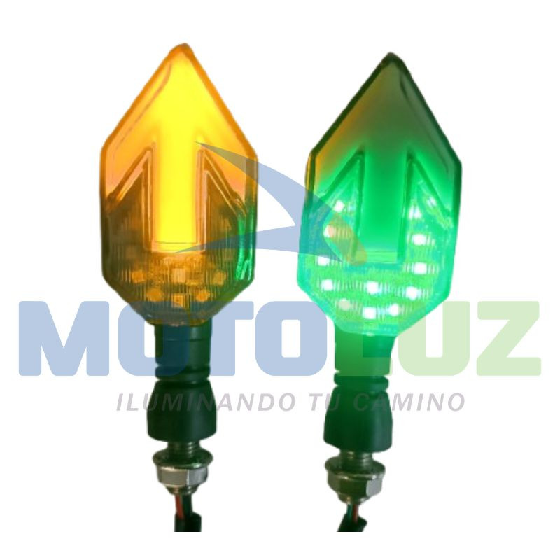 Direccionales 102 luz verde con ambar