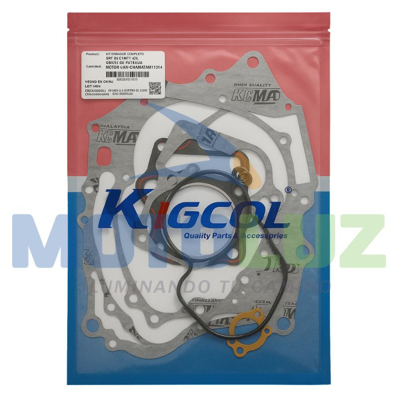 Kit de empaque completo cg150 sin reten valvula
