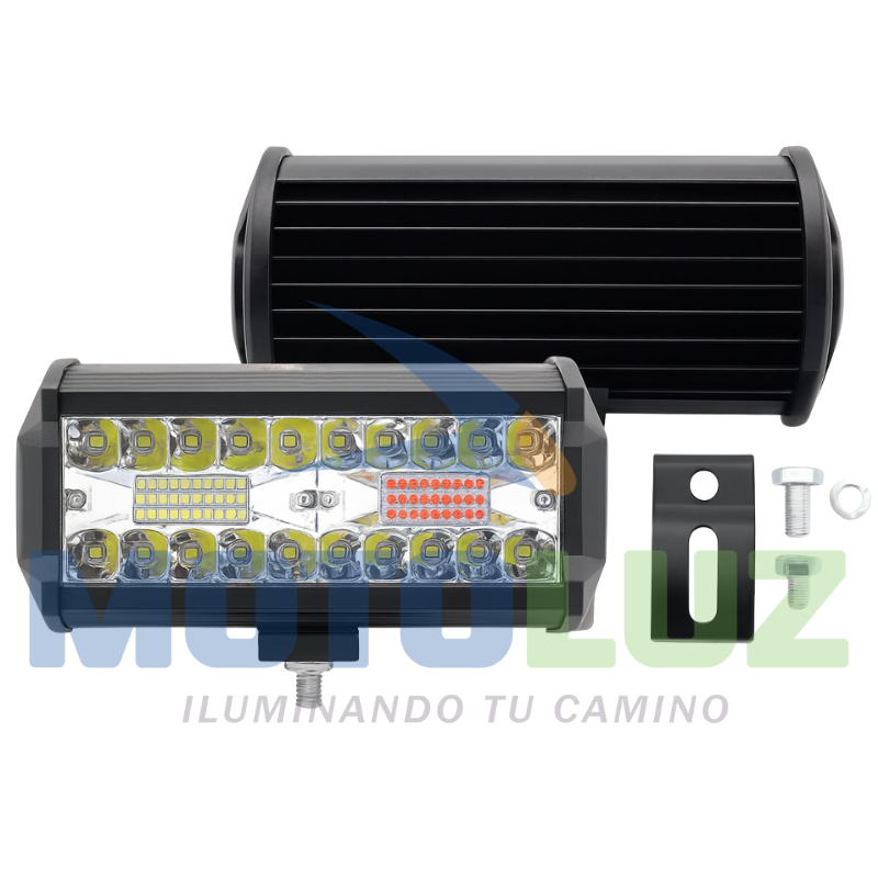 BARRA POLICIAL DE 120W - (LUZ BLACA, ROJO Y AZUL) DIFERENTES FUNCIONES