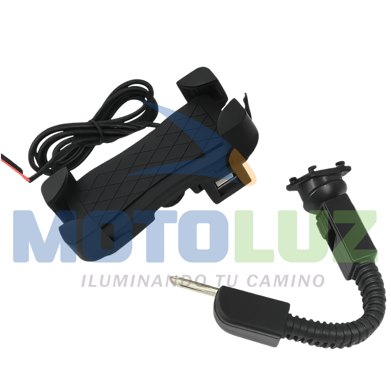 PORTA CELULAR CON USB CON BASE PARA ESPEJO