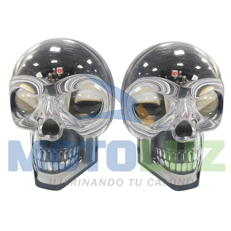 PAR FARITOS CALAVERA HP 06 TRANSPARENTE - 12V