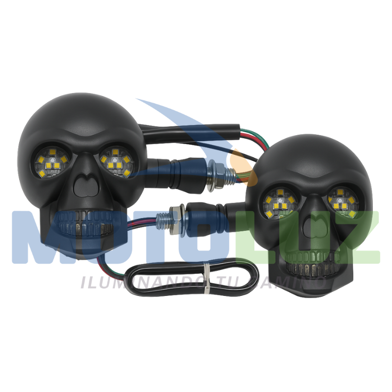 PAR DE DIRECCIONALES LED TIPO  CALAVERA