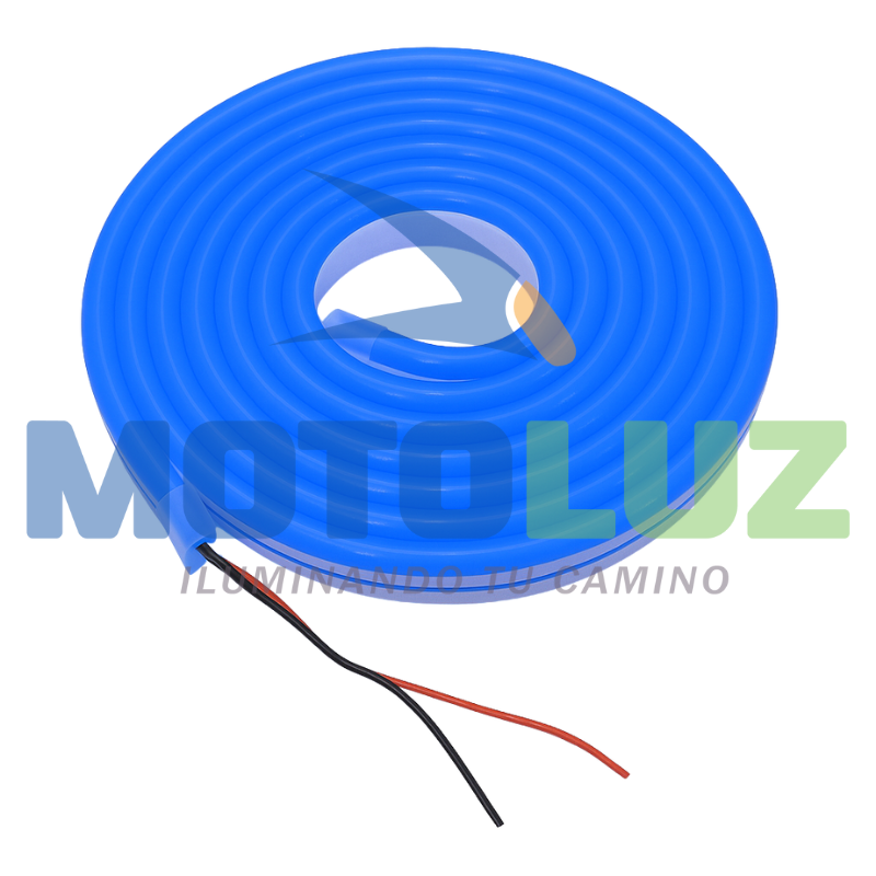 ROLLO DE CINTA NEON DE 5 METROS-AZUL