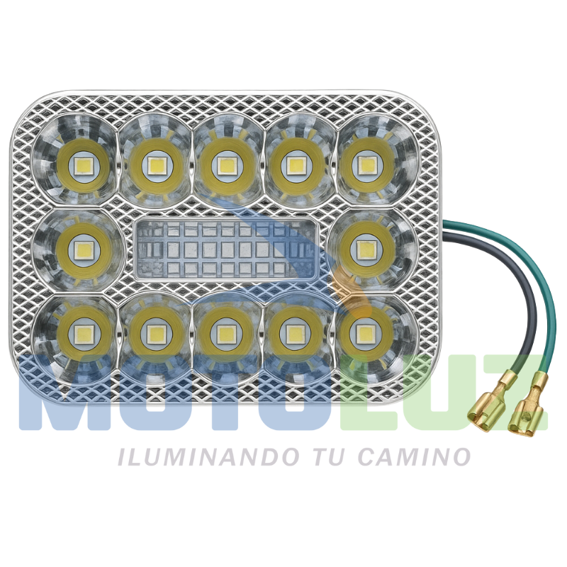 FOCO DELANTERO 15 LEDS CUADRADO